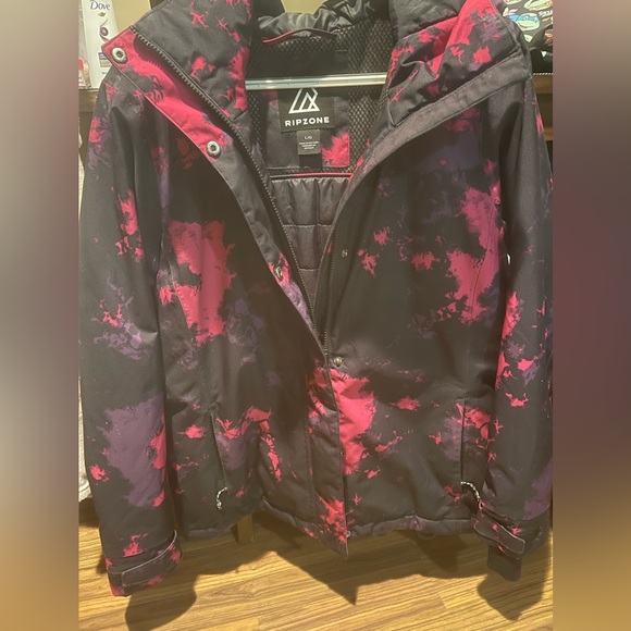 Ripzone Large ski jacket womans black and purple with pink details - Picture 2 of 5